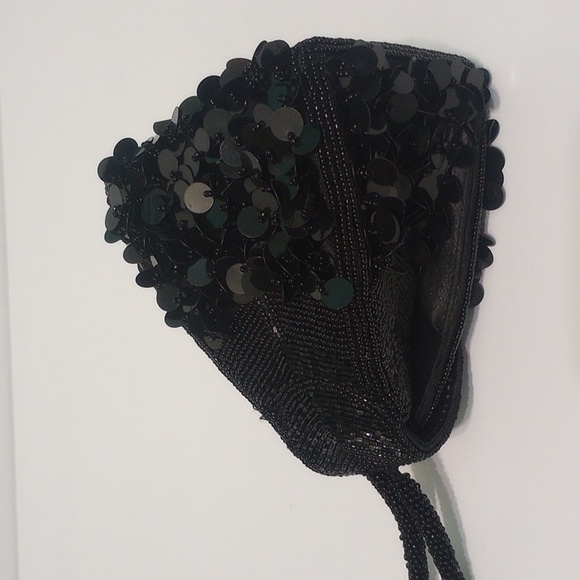 Vintage IN'S Mini Pyramid Beaded Sequence Wristlet/ Clutch - Picture 8 of 13